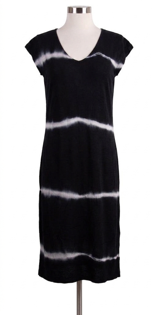 NEW GIGI MODA abriana tie dye midi dress in black